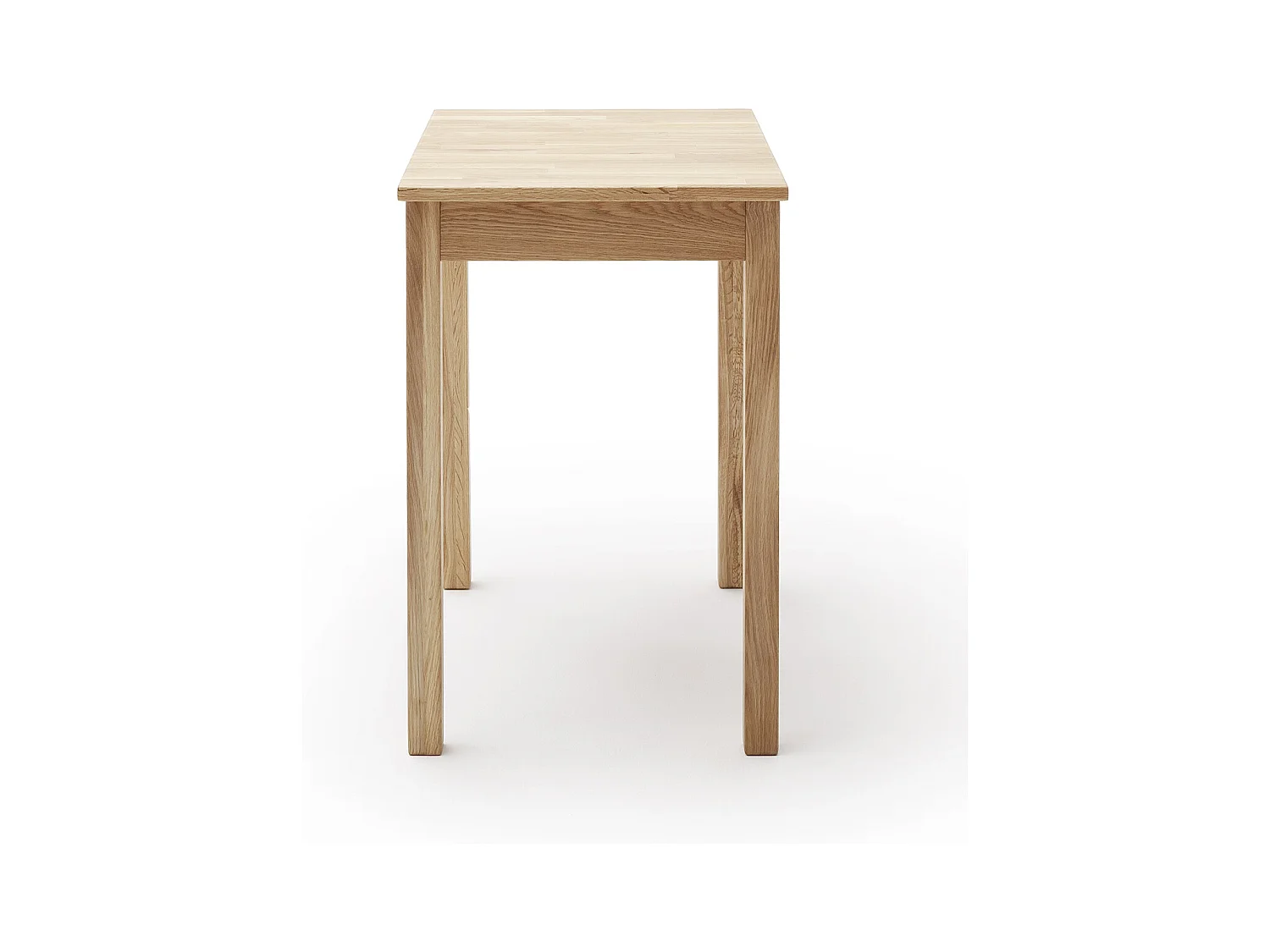 Table de salle à manger en bois hêtre massif huilé coloris chêne sauvage - longueur 50 x hauteur 76 x profondeur 70 cm