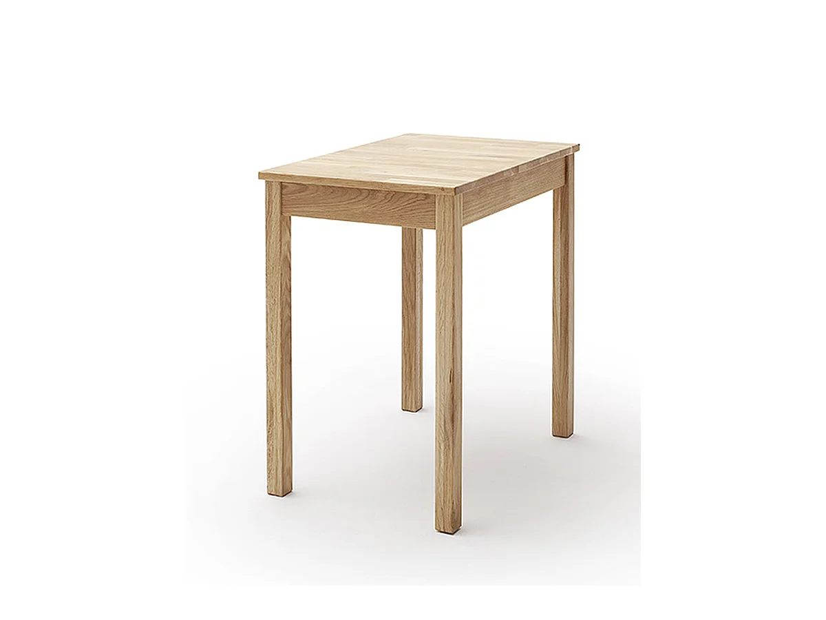 Table de salle à manger en bois hêtre massif huilé coloris chêne sauvage - longueur 50 x hauteur 76 x profondeur 70 cm