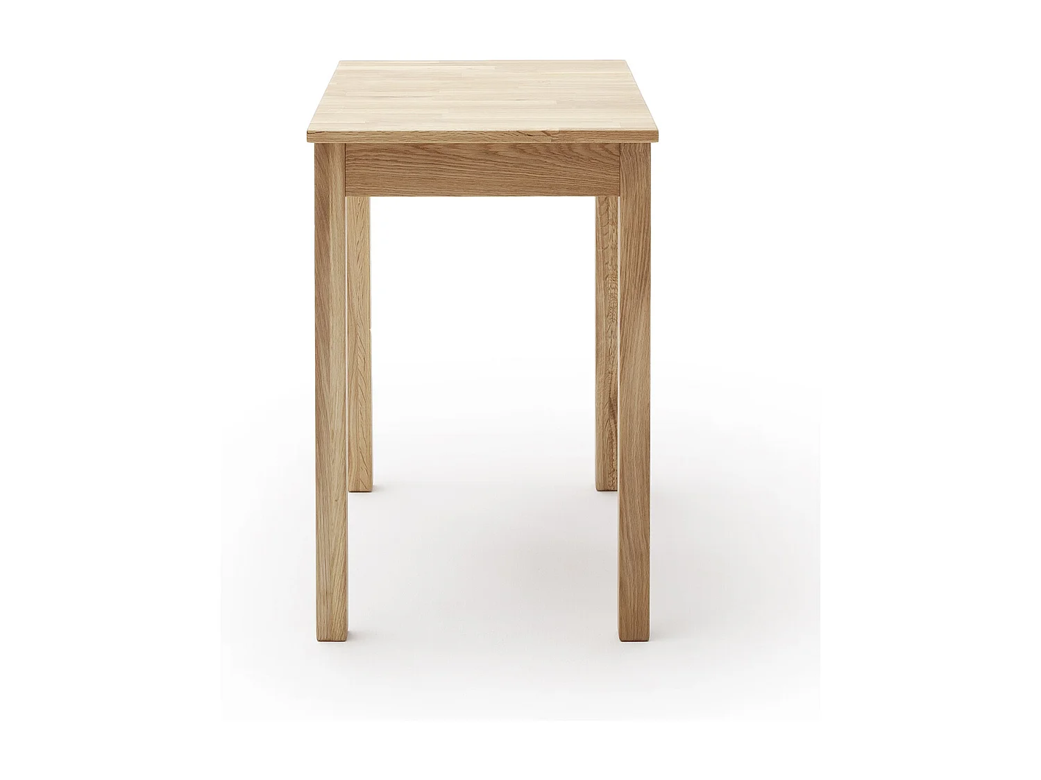 Table de salle à manger en bois hêtre massif huilé coloris chêne sauvage - longueur 50 x hauteur 76 x profondeur 70 cm