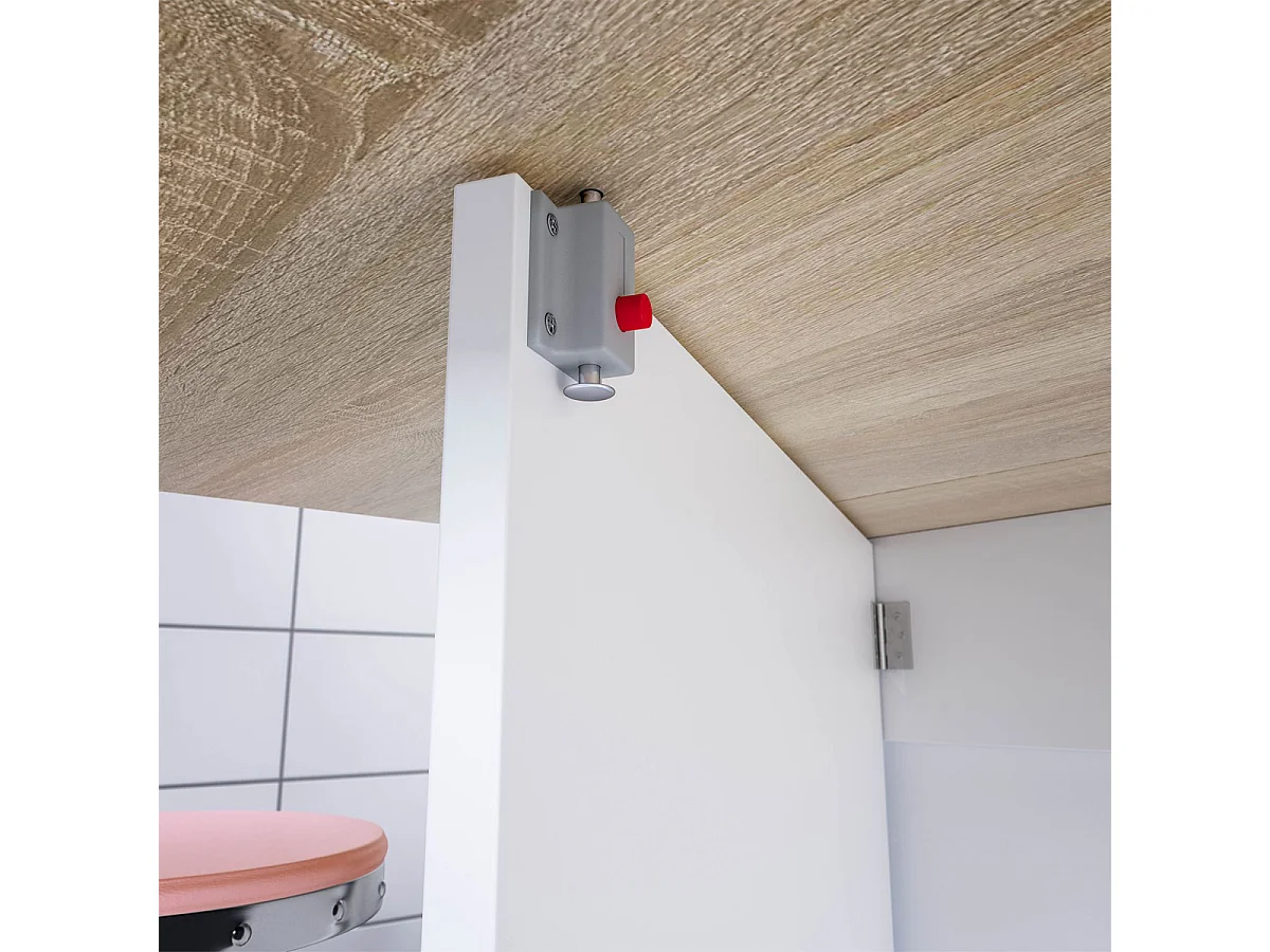 Tavolo apribile pieghevole salvaspazio cucina 144 X 77 X 78 cm ROVERE + BIANCO - 0F4588A