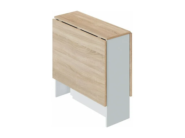 Tavolo apribile pieghevole salvaspazio cucina 144 X 77 X 78 cm ROVERE + BIANCO - 0F4588A