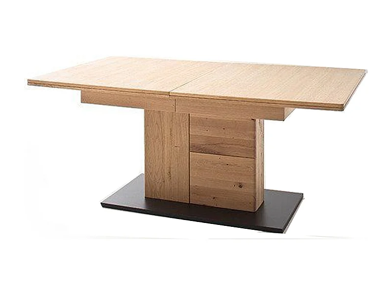 Table à manger extensible en chêne sobmre huilé - L.180-230 x H.77 x P.100 cm