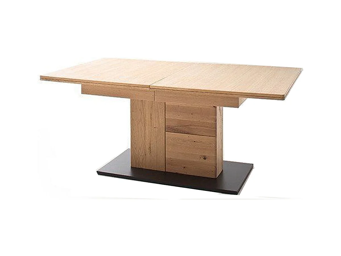 Table à manger extensible en chêne sobmre huilé - L.180-230 x H.77 x P.100 cm