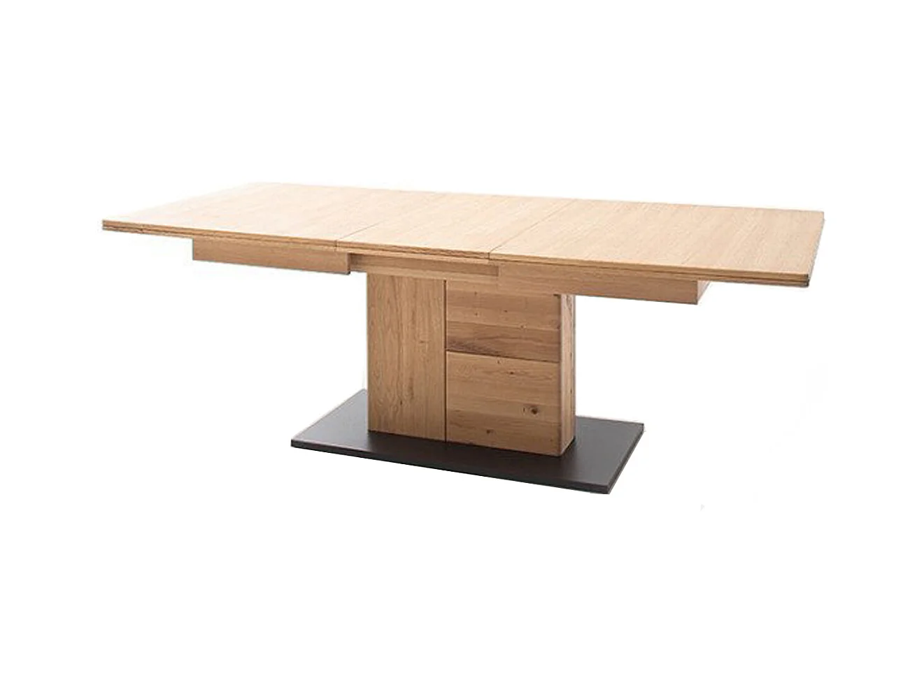Table à manger extensible en chêne sobmre huilé - L.180-230 x H.77 x P.100 cm