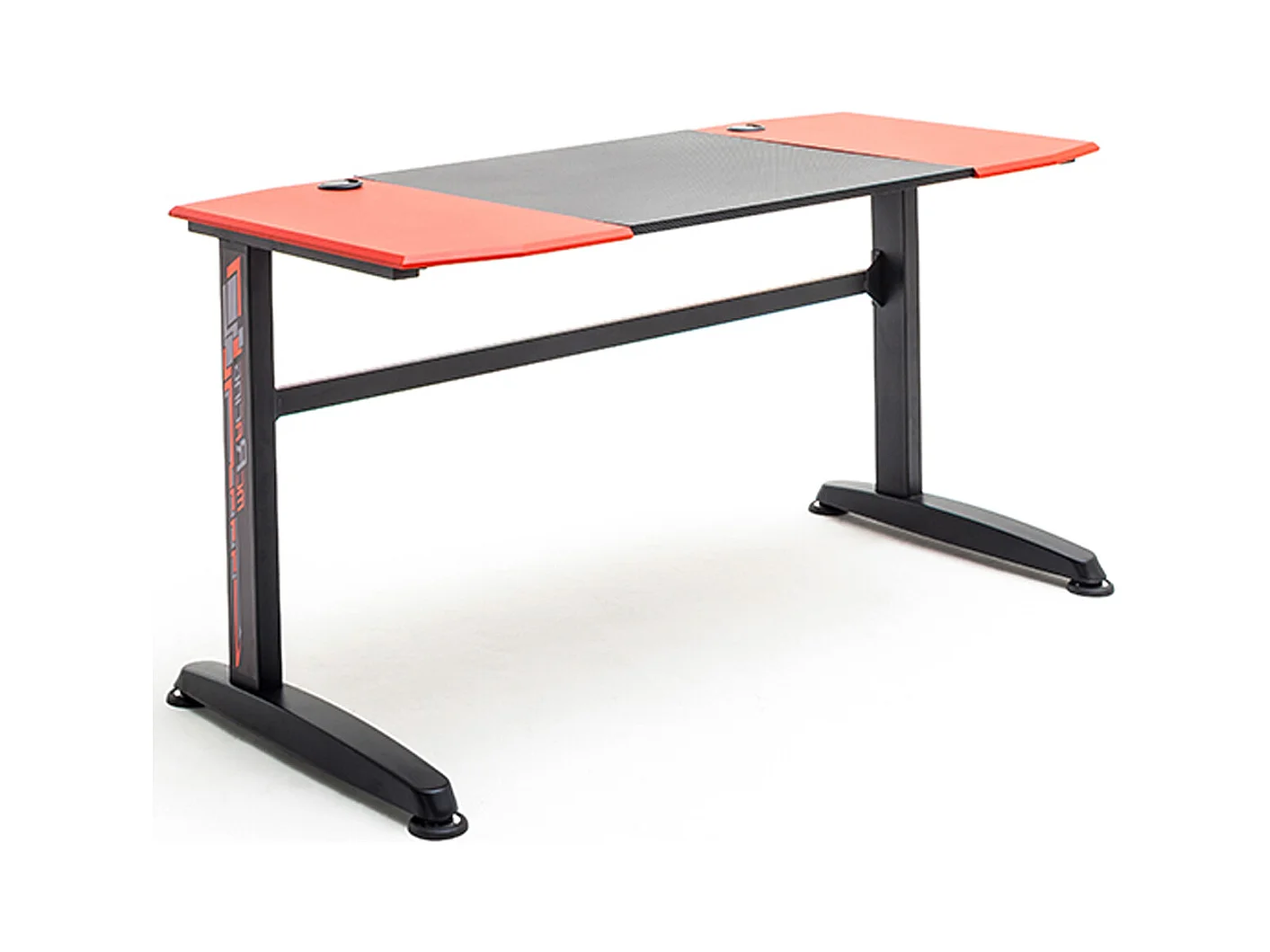 Bureau d'ordinateur / Table de jeu coloris noir et rouge - Longueur 140 x Hauteur 72 x Profondeur 65 cm