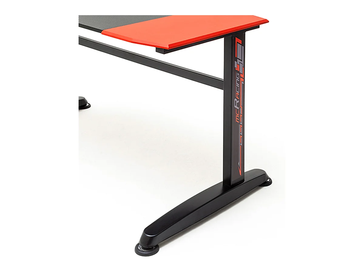 Bureau d'ordinateur / Table de jeu coloris noir et rouge - Longueur 120 x Hauteur 72 x Profondeur 60 cm