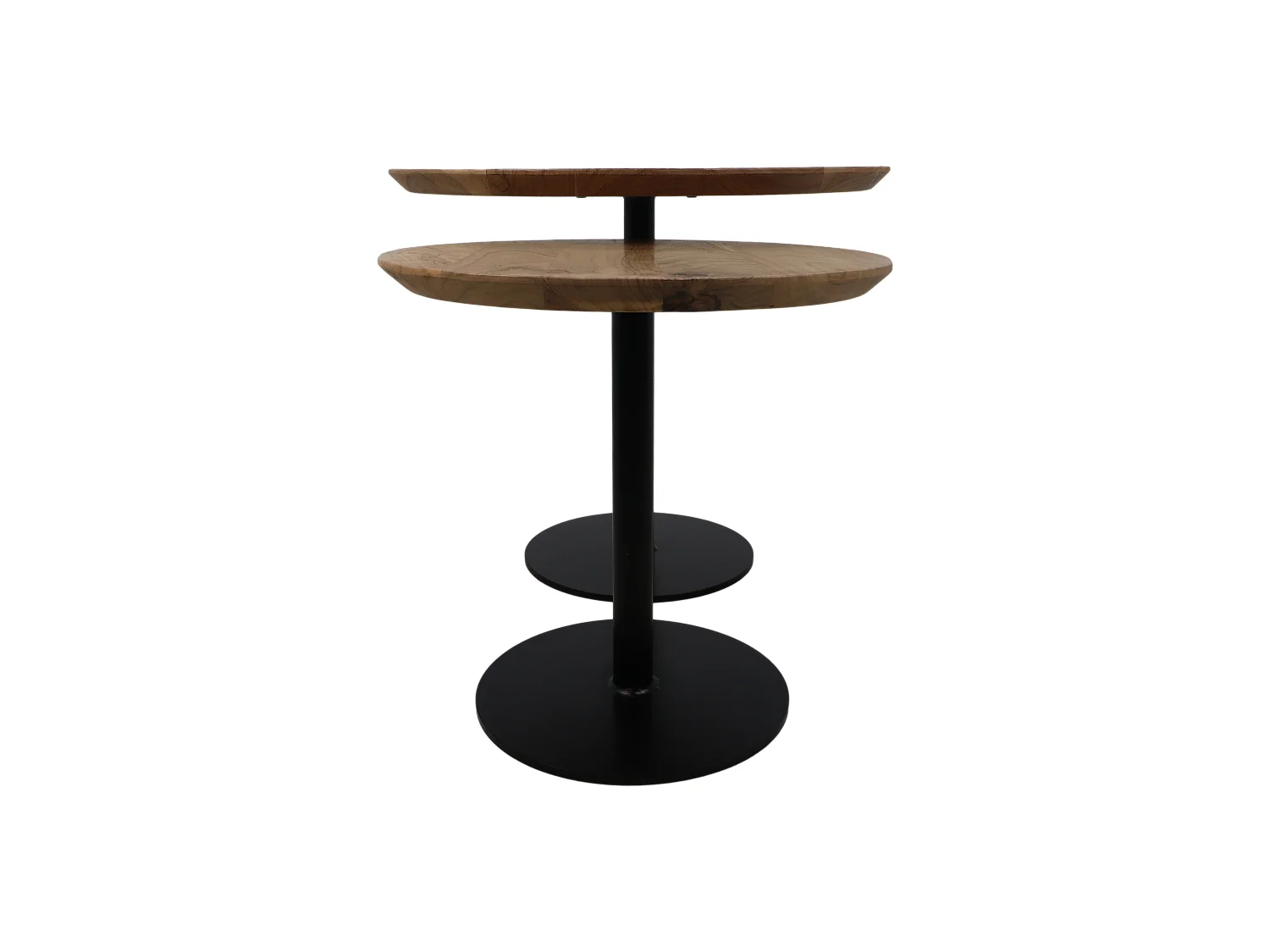 Ensemble de 2 tables rondes Zurich - Acacia-fer ø60*50+ø45*42