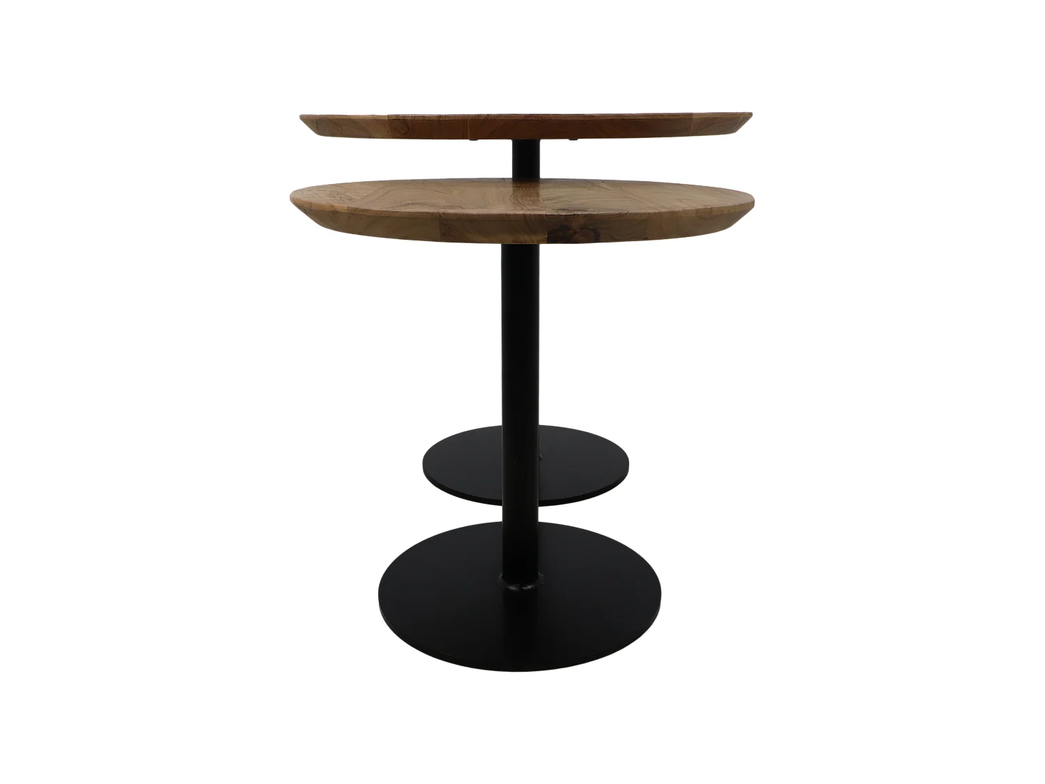 Ensemble de 2 tables rondes Zurich - Acacia-fer ø60*50+ø45*42