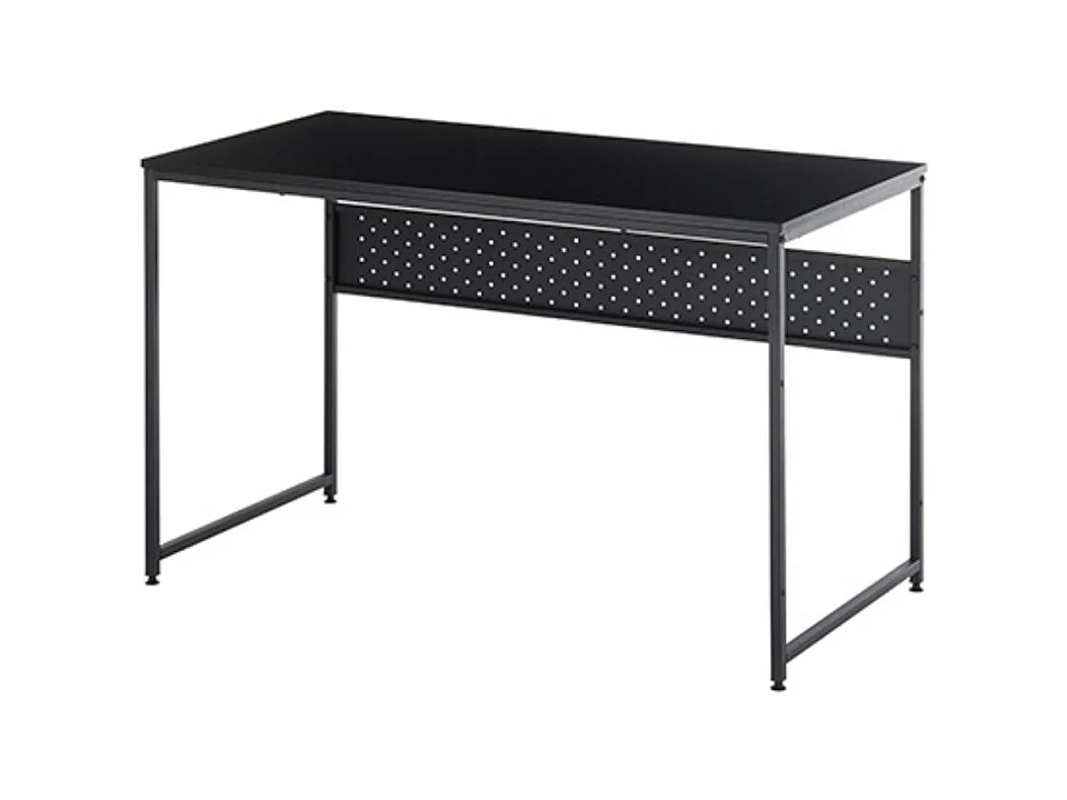 Table de bureau / pieds en métal coloris noir - Longueur 120 x Hauteur 74 x Profondeur 60 cm