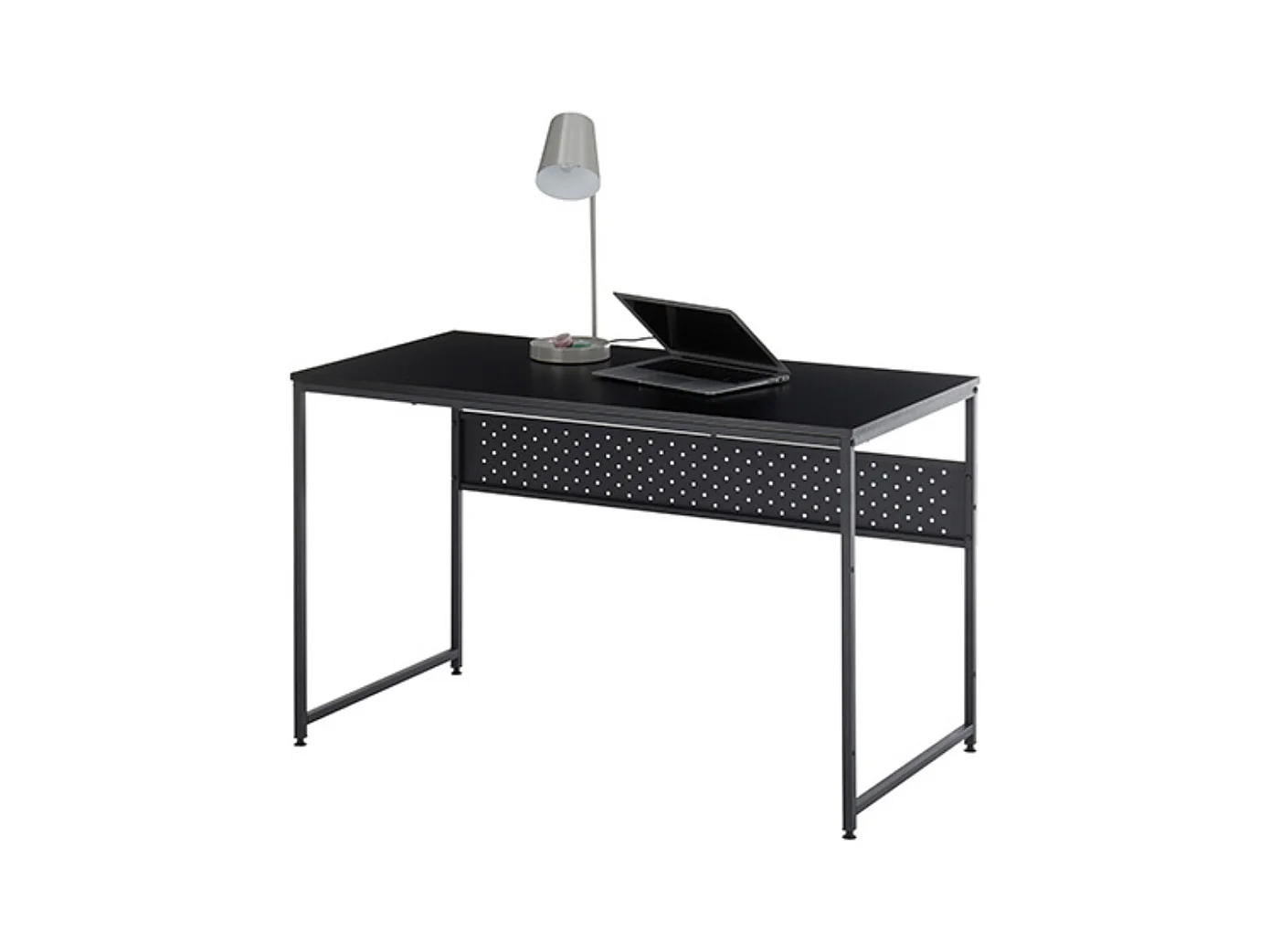 Table de bureau / pieds en métal coloris noir - Longueur 120 x Hauteur 74 x Profondeur 60 cm