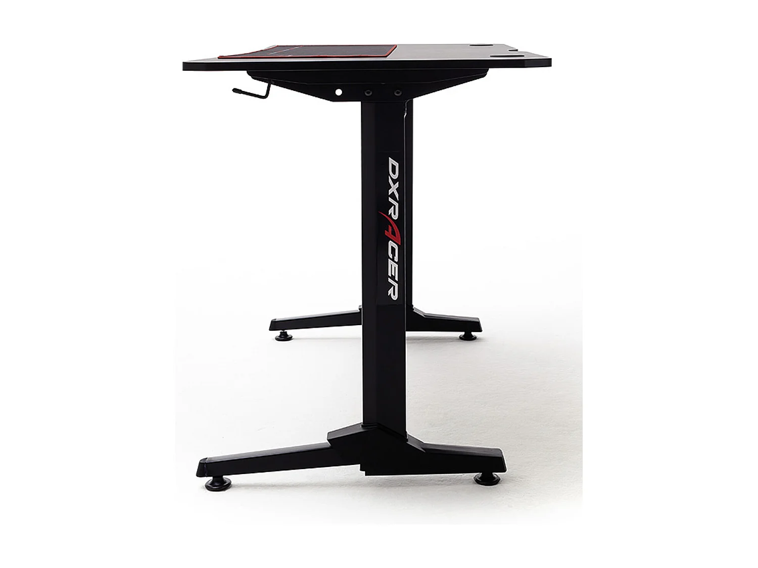 Table de bureau gamer, table de jeu en bois imitation carbone coloris noir / pieds en métal - Longueur 110 x Hauteur 75 x Profondeur 60 cm