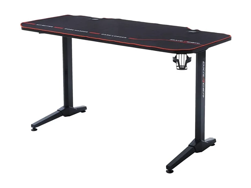Table de jeu / bureau de jeu en métal coloris noir - Longueur 140 x Hauteur 75 x Profondeur 65 cm