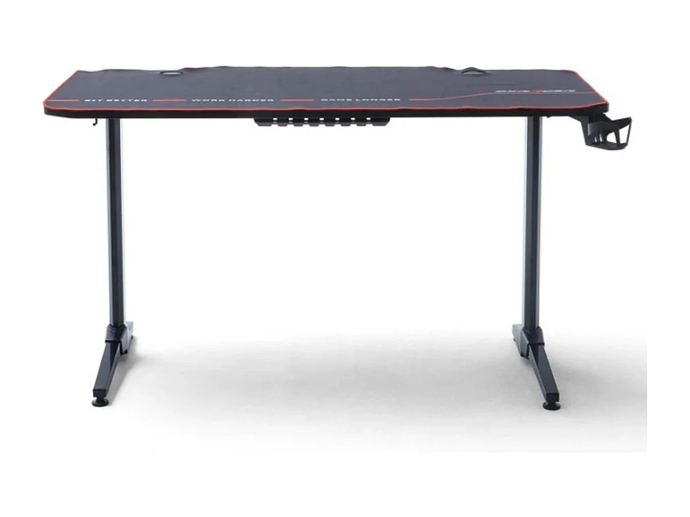 Table de jeu / bureau de jeu en métal coloris noir - Longueur 140 x Hauteur 75 x Profondeur 65 cm