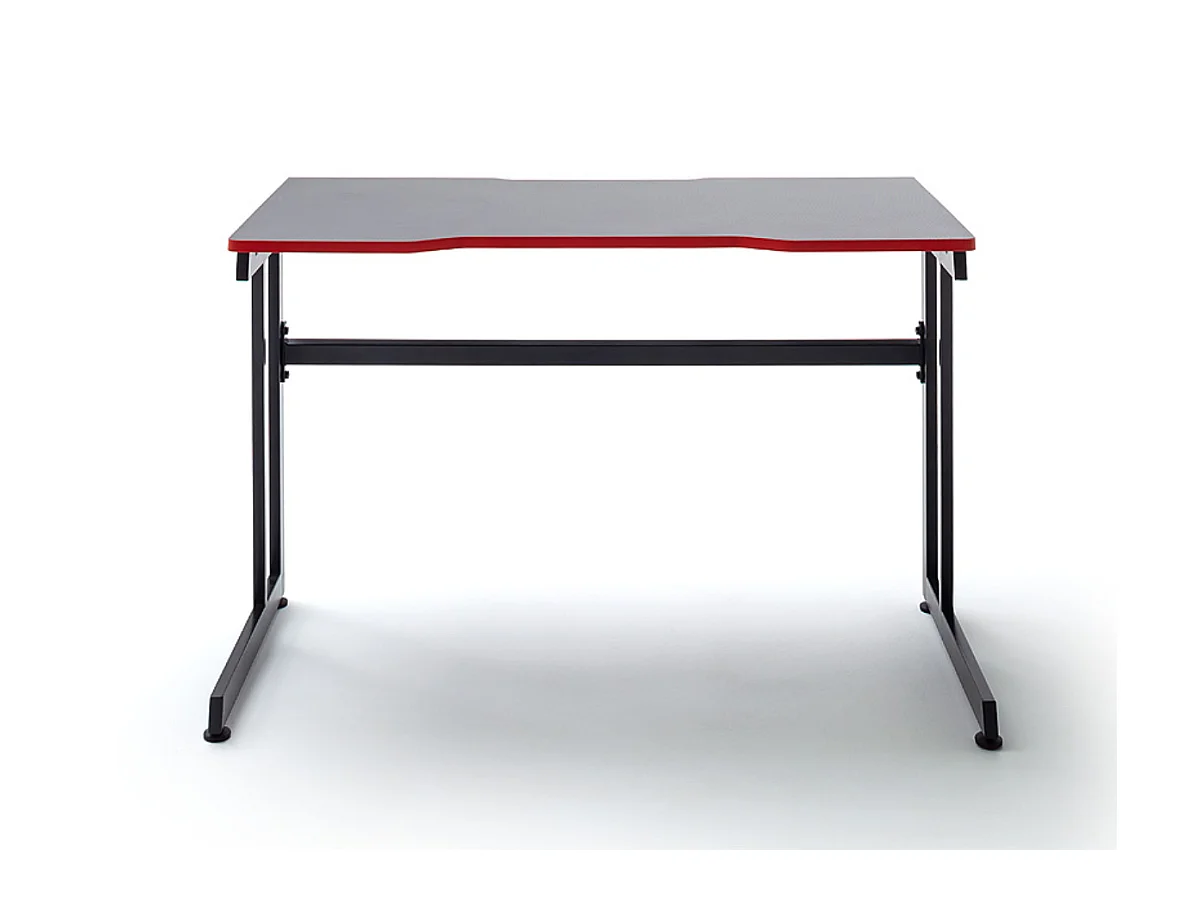 Bureau gamer, table de jeu coloris noir, rouge - Longueur 120 x Hauteur 75 x Profondeur 60 cm