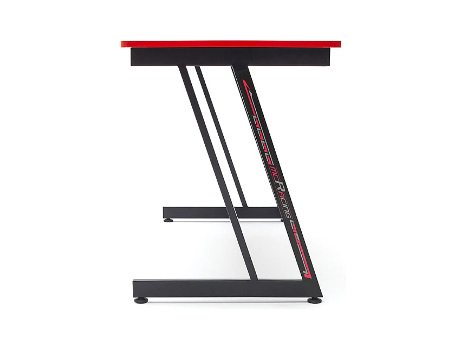 Bureau gamer, table de jeu coloris noir, rouge - Longueur 120 x Hauteur 75 x Profondeur 60 cm