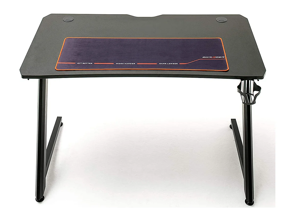 Table de jeu / bureau de jeu en métal coloris noir - Longueur 111 x Hauteur 75 x Profondeur 60 cm