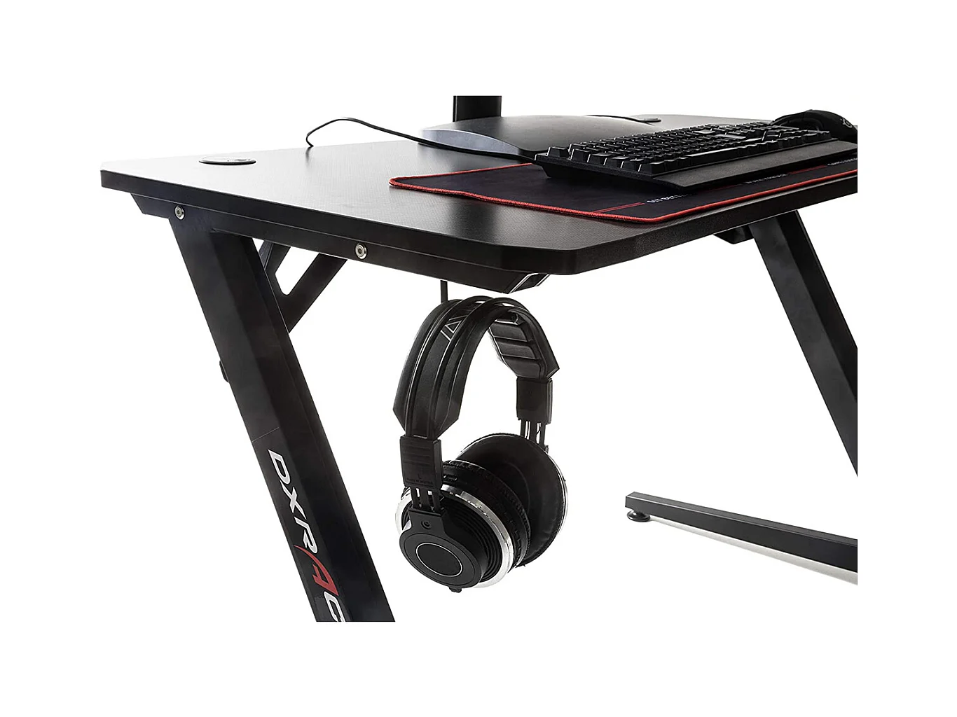 Table de jeu / bureau de jeu en métal coloris noir - Longueur 111 x Hauteur 75 x Profondeur 60 cm