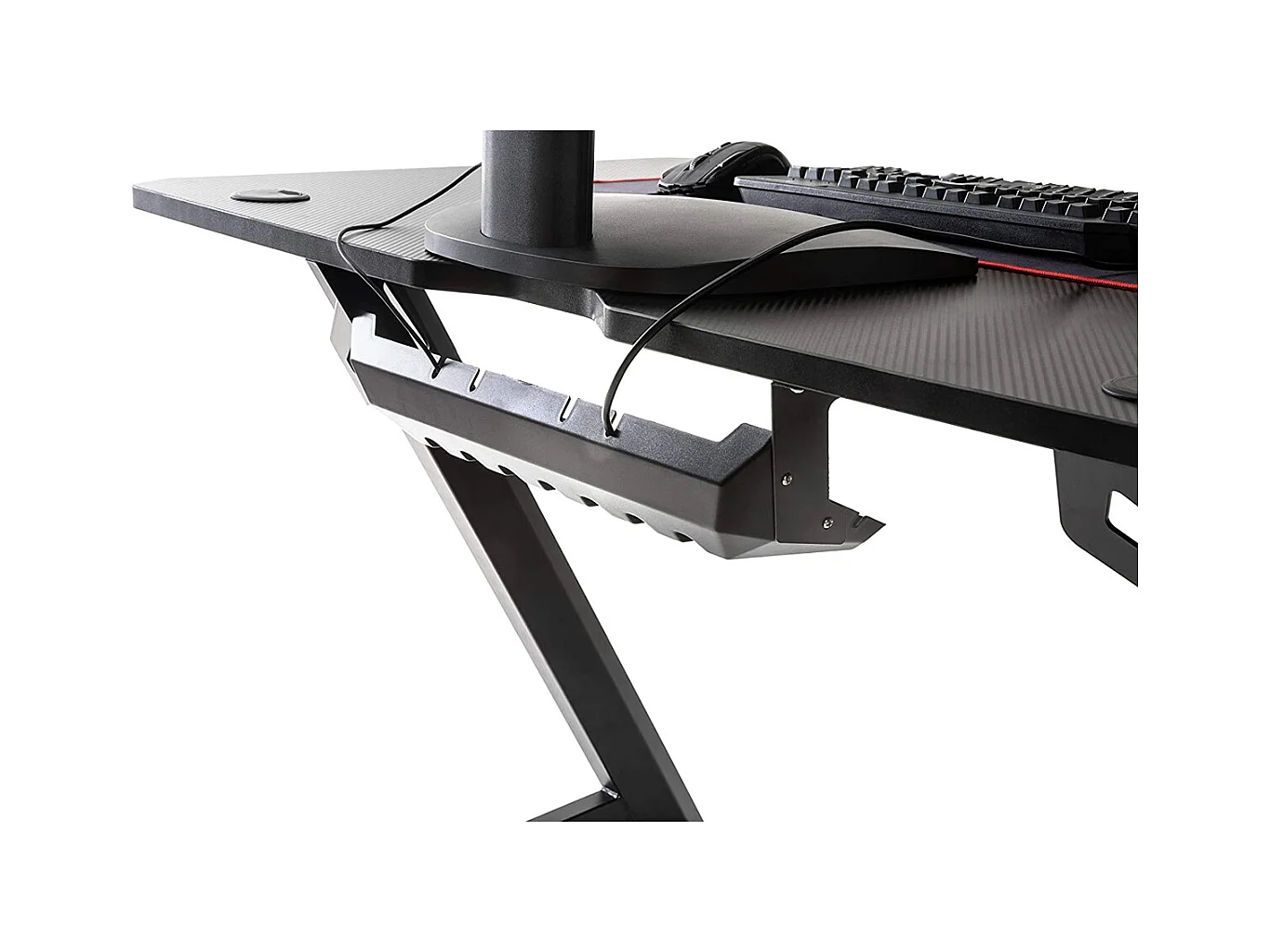 Table de jeu / bureau de jeu en métal coloris noir - Longueur 111 x Hauteur 75 x Profondeur 60 cm