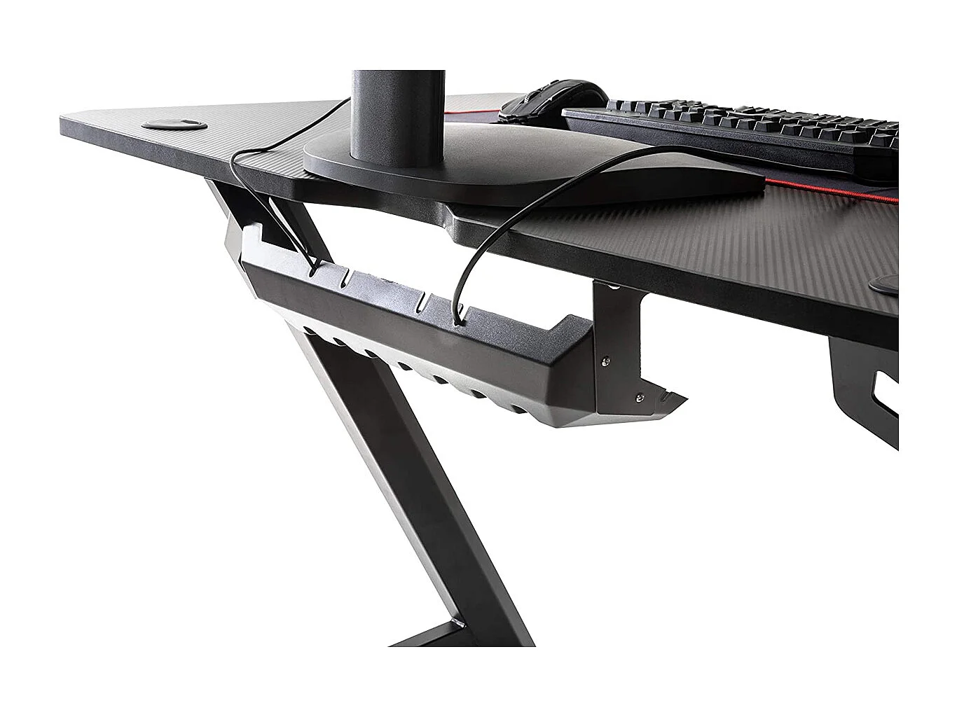 Table de jeu / bureau de jeu en métal coloris noir - Longueur 111 x Hauteur 75 x Profondeur 60 cm