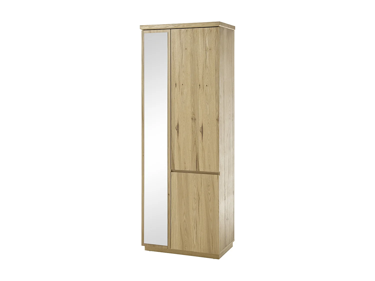 Armoire avec 3 portes coloris chêne - Longueur 75 x hauteur 195 x profondeur 41 cm