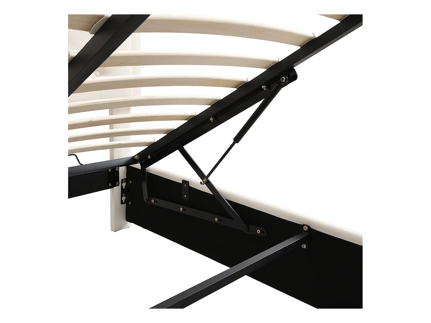 Lit coffre 140x190 cm - Lit adulte avec tiroirs et tête de lit réglable - velours beige - sans matelas