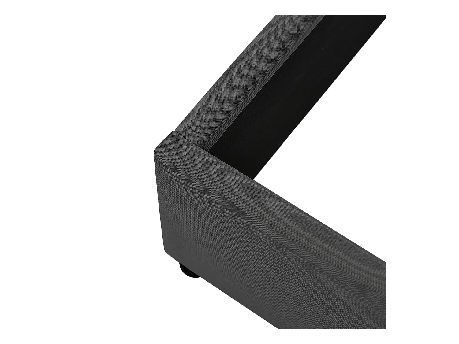 Cama con almacenaje 140x200 cm - Cama adulto con cabecero y somier - lino gris - sin colchón