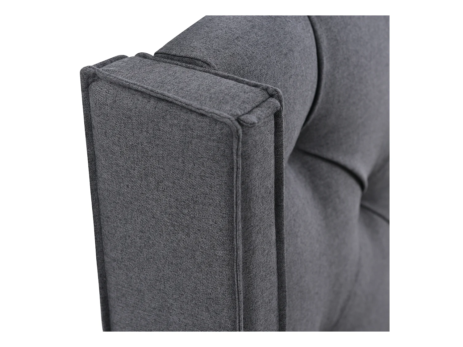 Cama con almacenaje 160x200 cm - Cama doble con somier de láminas metálicas - gris - algodón - sin colchón