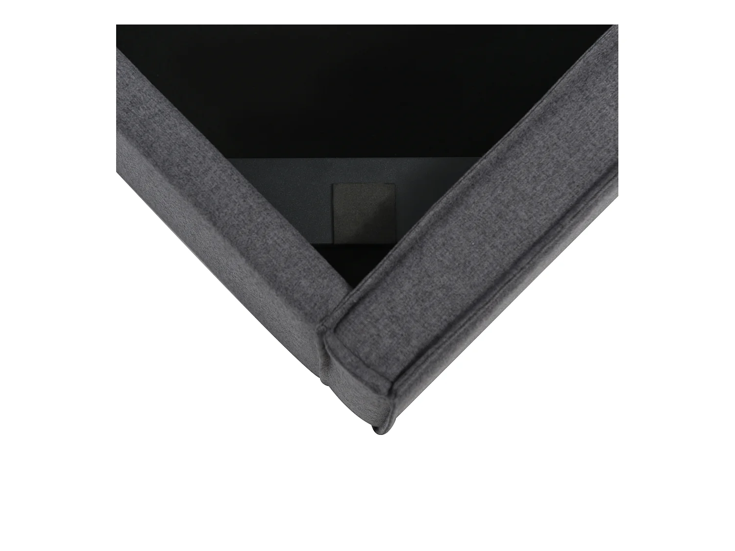 Cama con almacenaje 160x200 cm - Cama doble con somier de láminas metálicas - gris - algodón - sin colchón