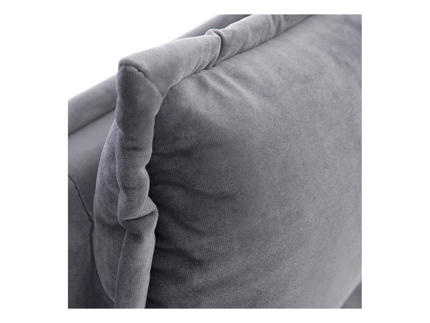 Lit coffre 140x200 cm - Lit adulte avec sommier à lattes - tête de lit réglable - velours gris - sans matelas