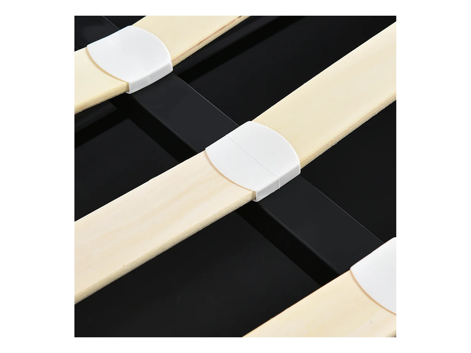 Lit coffre 140x200 cm - Lit adulte avec sommier à lattes - tête de lit réglable - velours noir - sans matelas