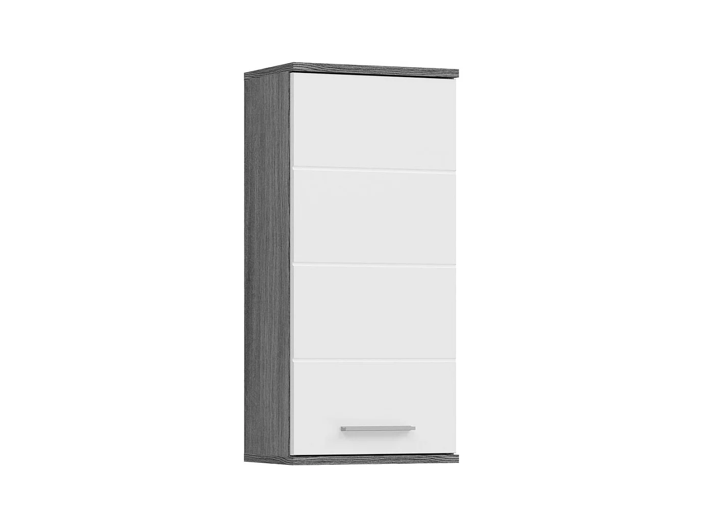 Blake armoire de salle de bain accroché au mur 1 porte brillant blanc,enfumé.
