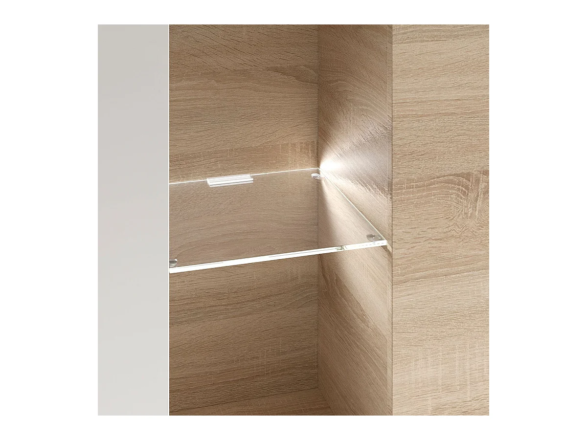 Parete attrezzata soggiorno moderna mobile TV sala pranzo salotto ROVERE 260 X 30 X 185 cm 016642F