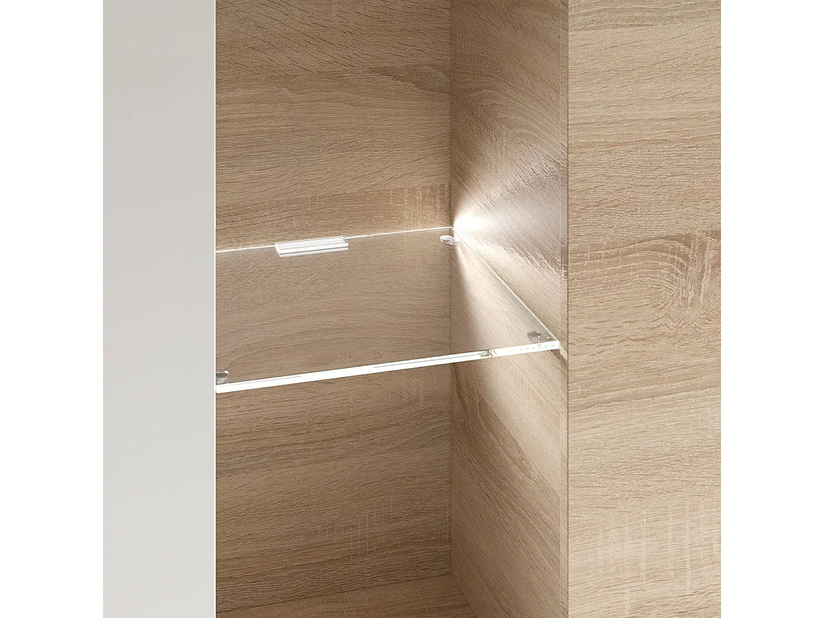 Parete attrezzata soggiorno moderna mobile TV sala pranzo salotto ROVERE 260 X 30 X 185 cm 016642F