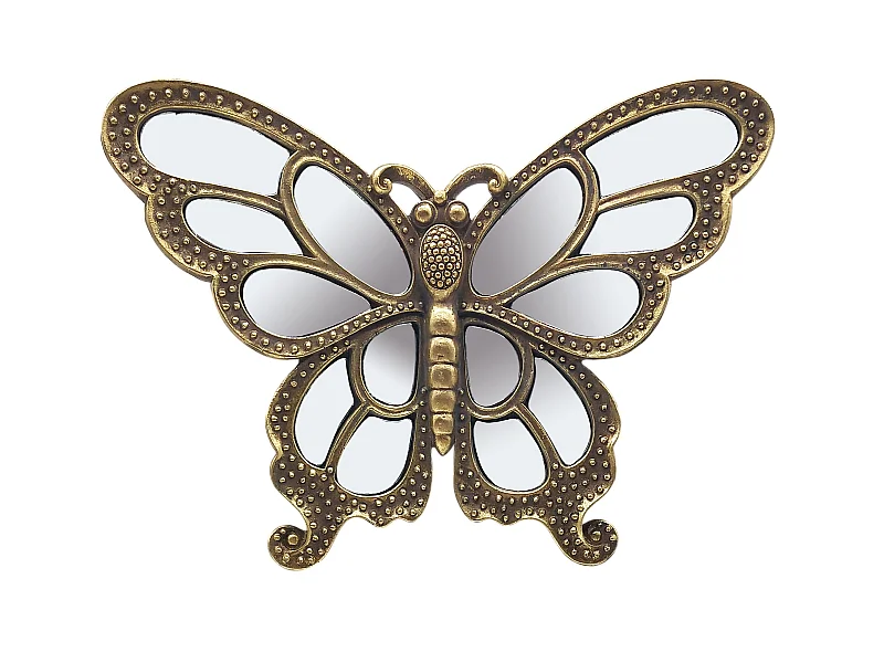 Déco murale papillon doré 24x18cm