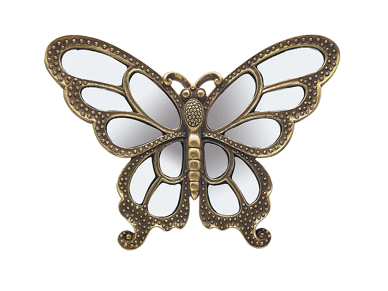 Déco murale papillon doré 24x18cm