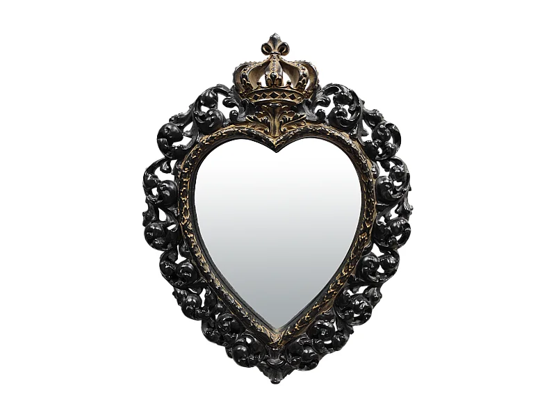 Déco miroir ex-voto patiné 23.7x30.1cm