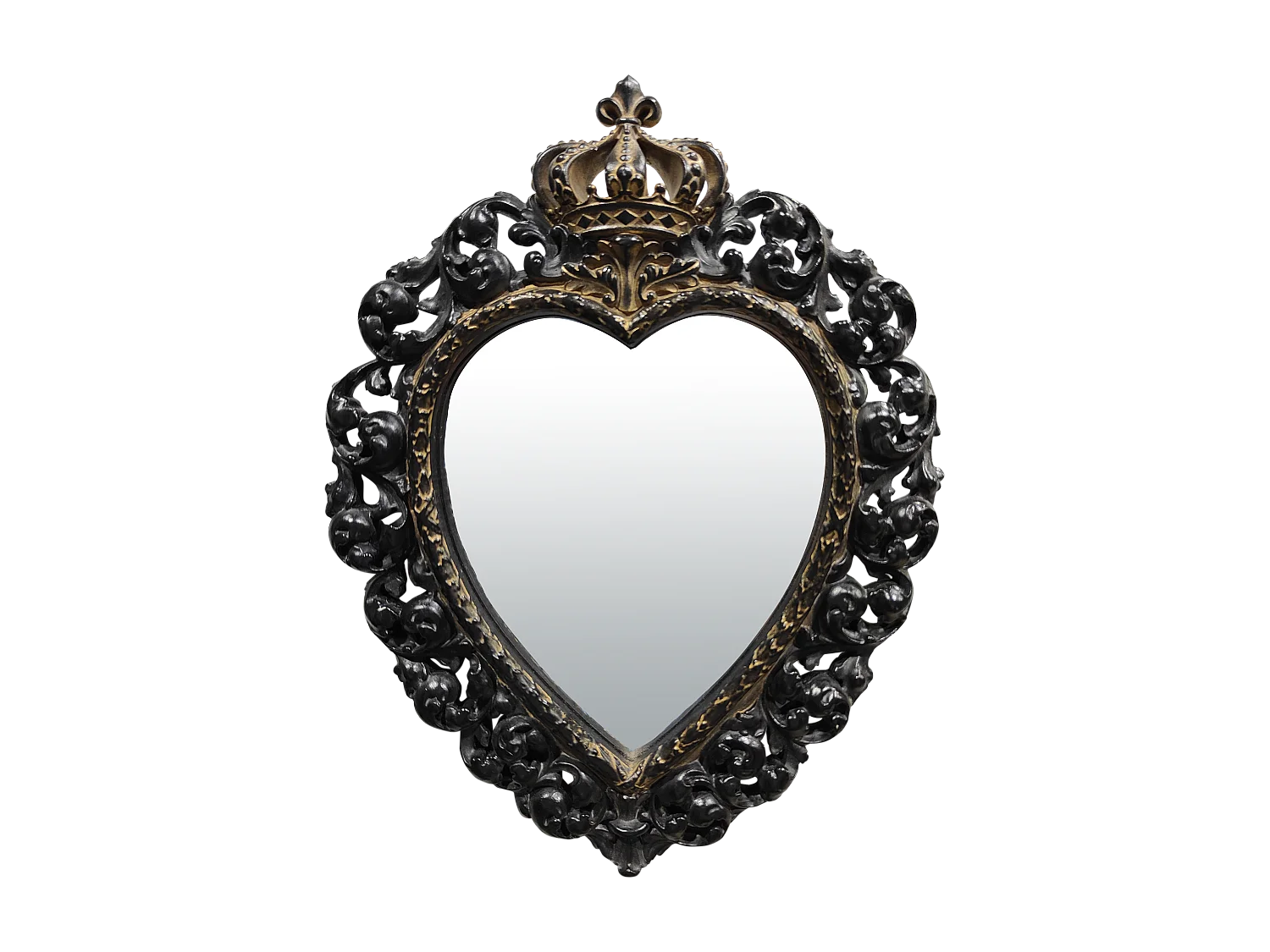 Déco miroir ex-voto patiné 23.7x30.1cm