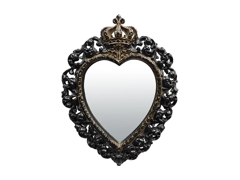 Déco miroir ex-voto patiné 23.7x30.1cm