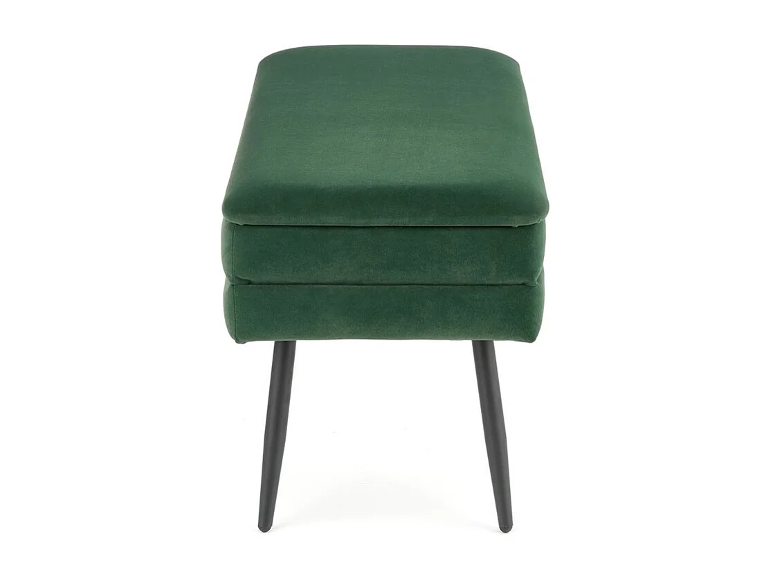 Ławka VELVA VELVET szara/czarna z pojemnikiem