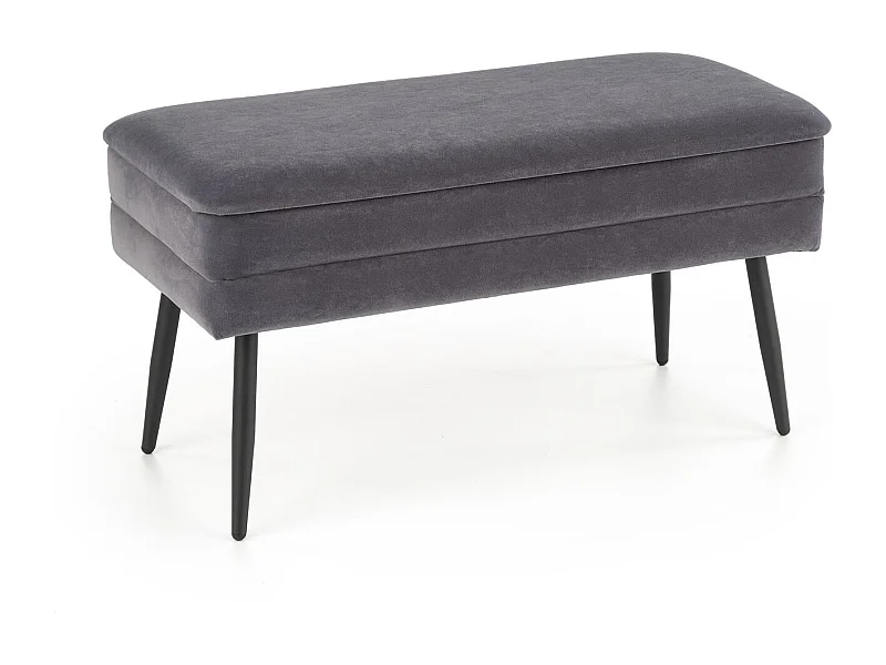 Ławka VELVA VELVET ciemnozielona z pojemnikiem