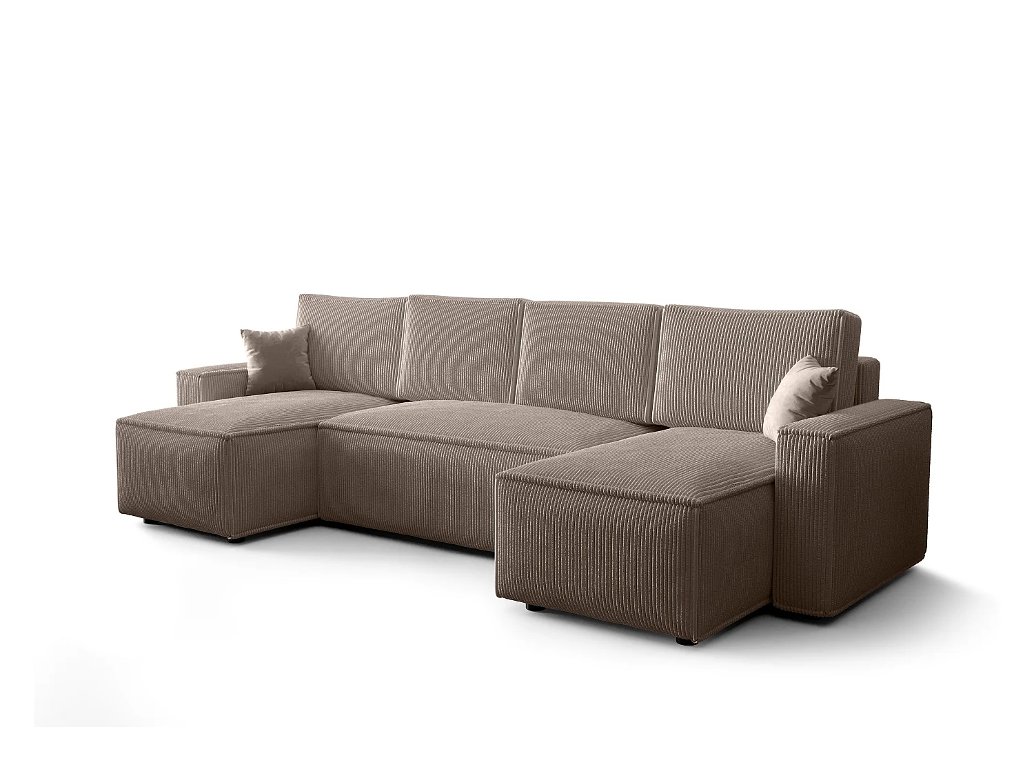 BEDANTE Ecksofa U AMBRO Poso 02 mit Schlaffunktion U-Form, Sofa mit Stauraum, Bettkasten, Wohnzimmersofa, Couch, Sofa, Bettsofa