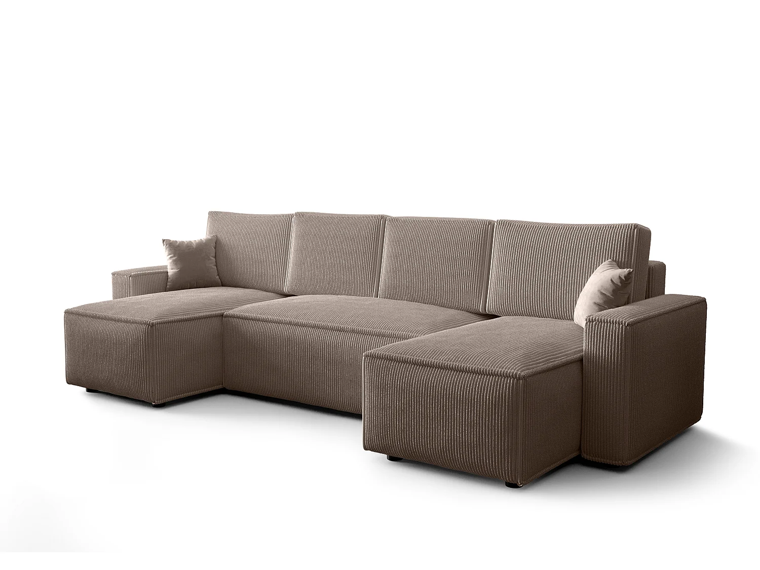 BEDANTE Ecksofa U AMBRO Poso 02 mit Schlaffunktion U-Form, Sofa mit Stauraum, Bettkasten, Wohnzimmersofa, Couch, Sofa, Bettsofa