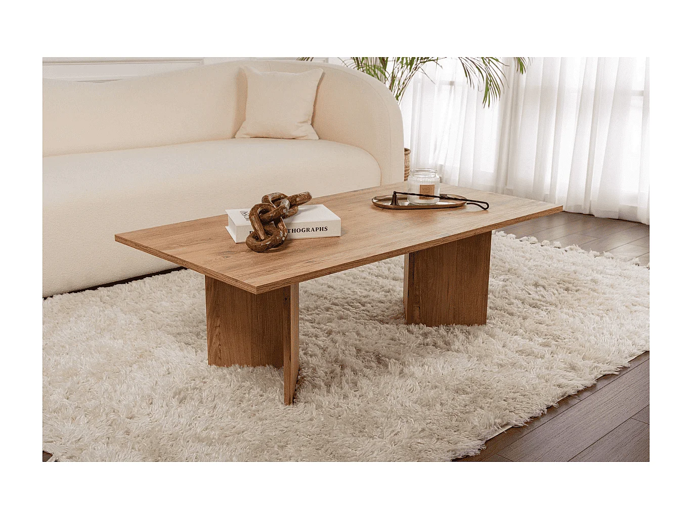 Couchtisch mit rechteckiger Platte L119 cm - SABIN