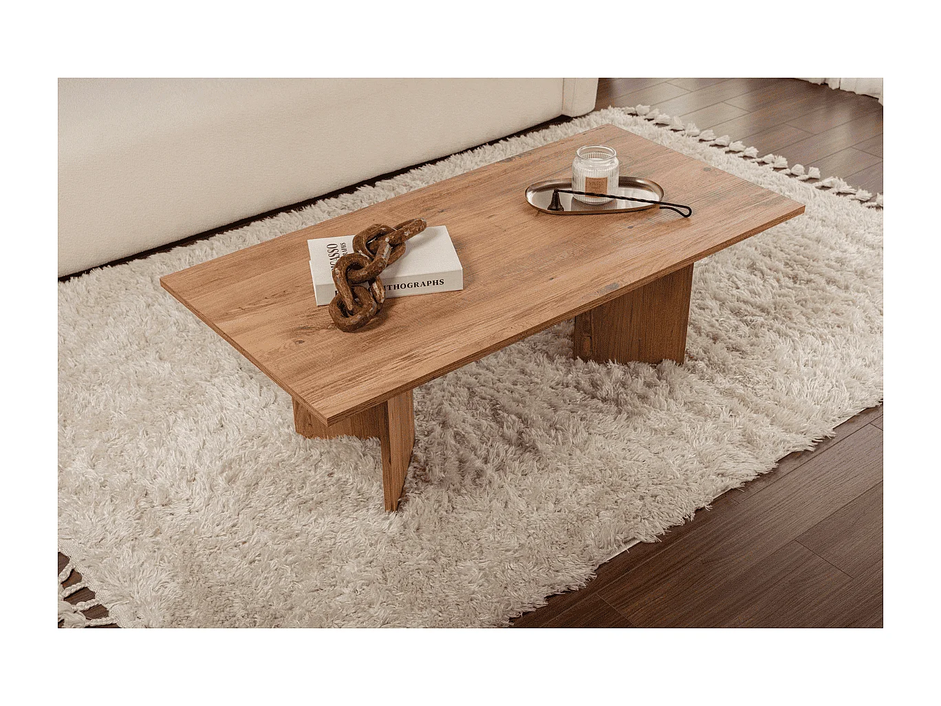 Couchtisch mit rechteckiger Platte L119 cm - SABIN