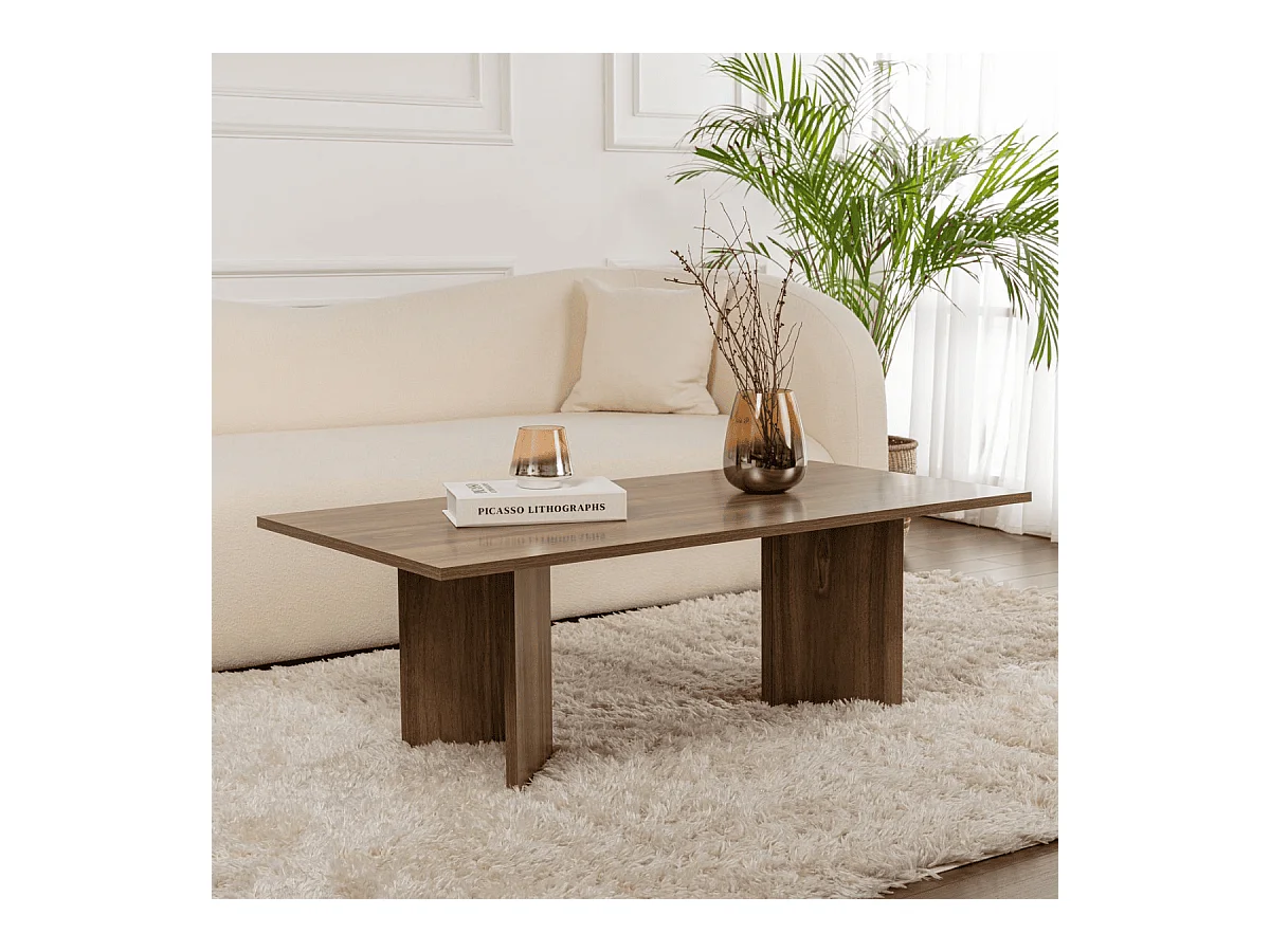 Tavolino con piano rettangolare L119 cm - SABIN