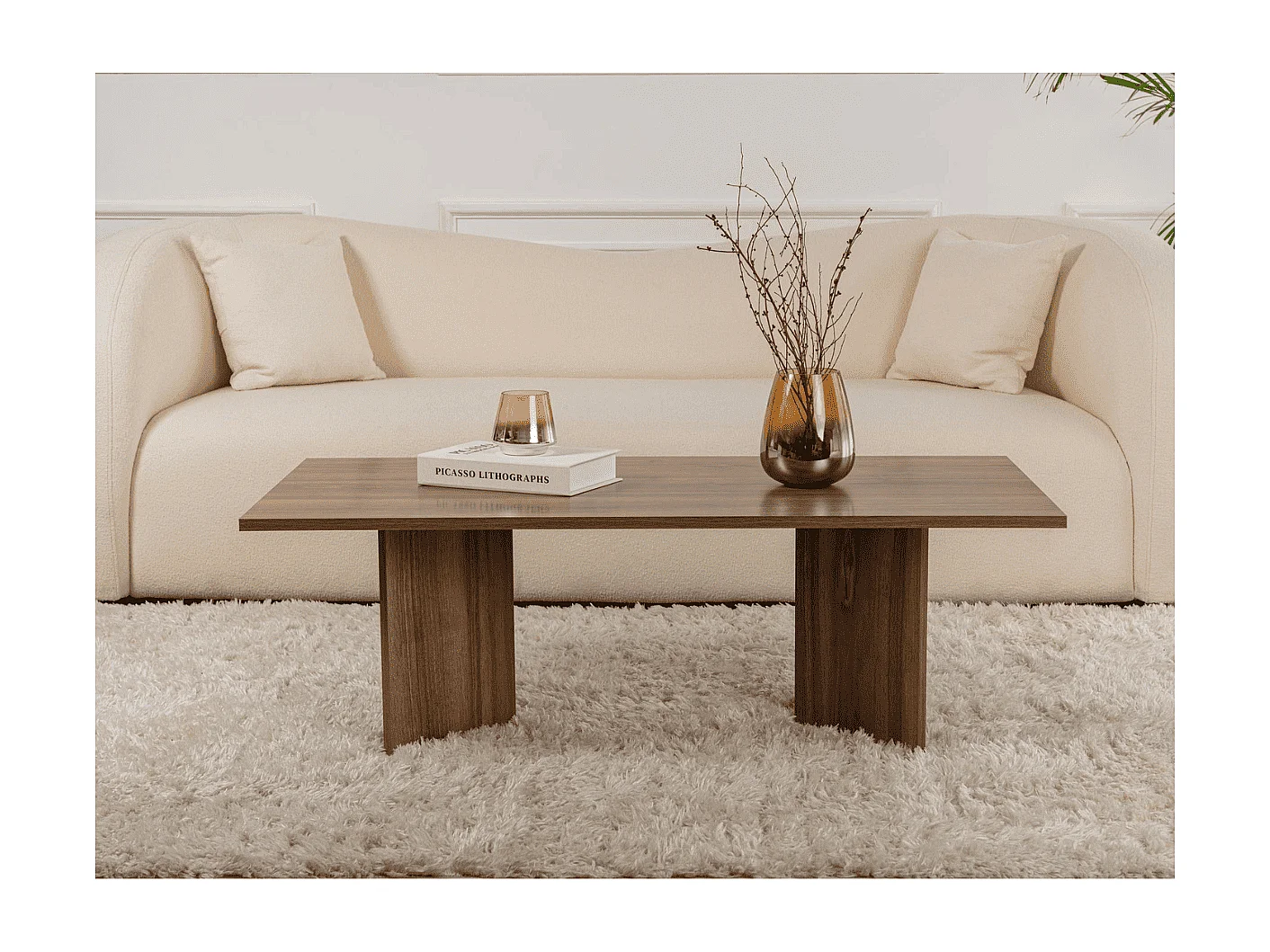 Couchtisch mit rechteckiger Platte L119 cm - SABIN