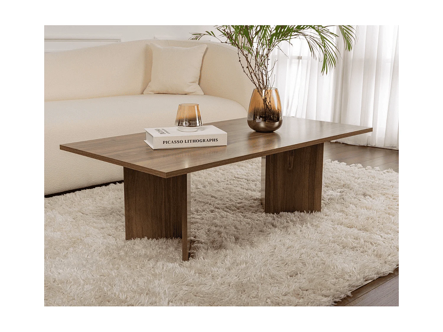 Salontafel met rechthoekig blad L119 cm - SABIN