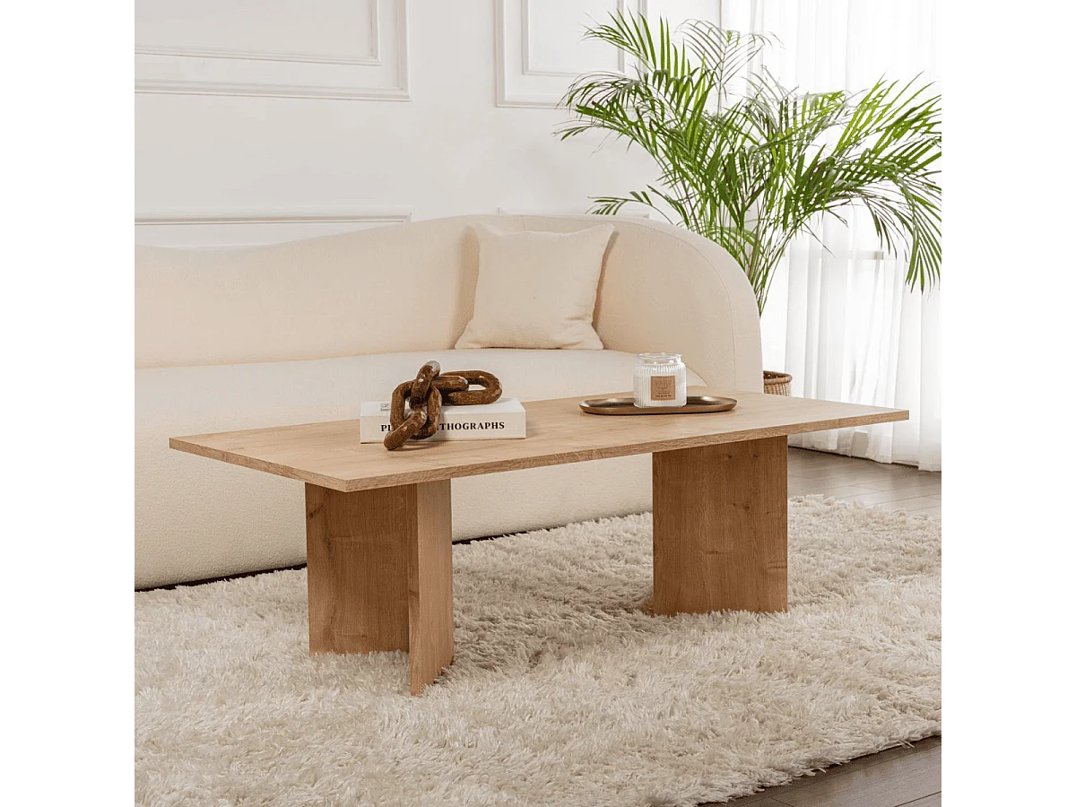 Salontafel met rechthoekig blad L119 cm - SABIN