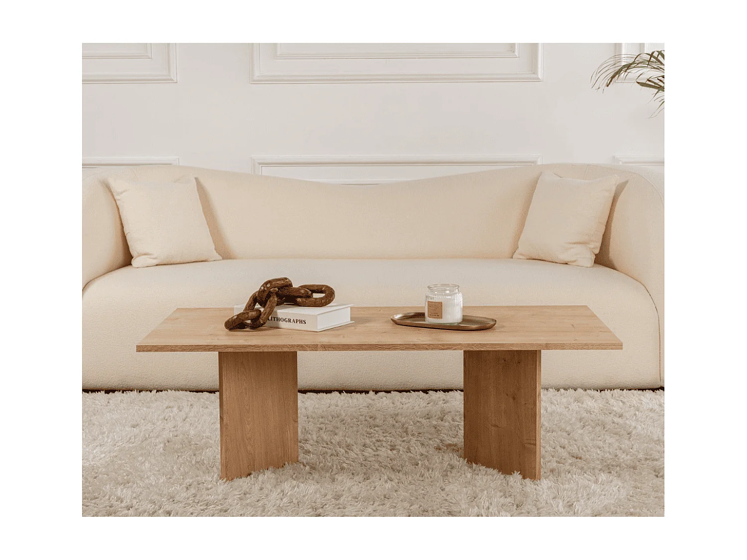 Salontafel met rechthoekig blad L119 cm - SABIN