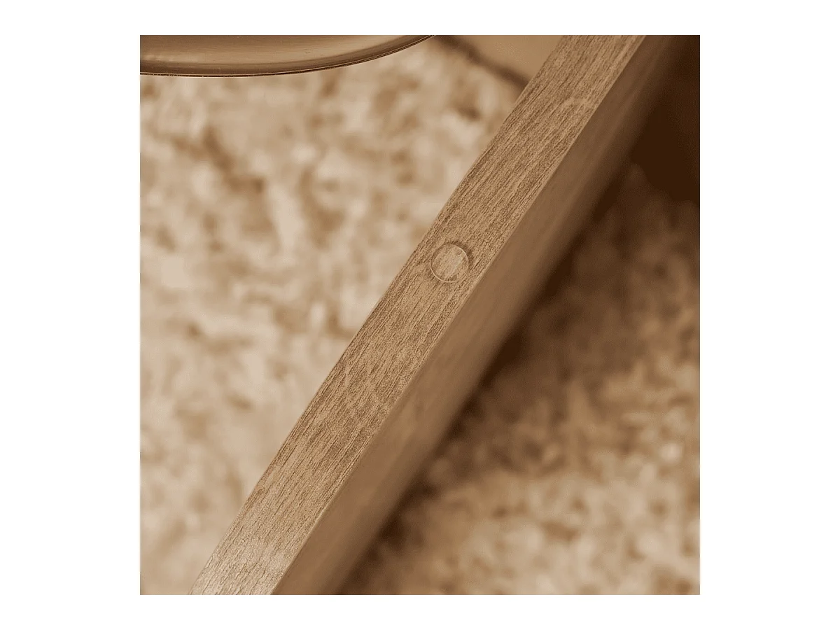 Table basse 2 plateaux dont 1 en verre trempé D75 cm - CLARA